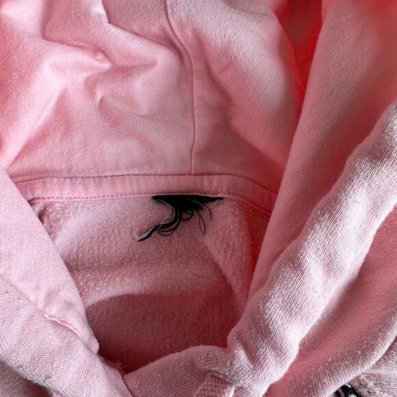 Torrid Classic Fit Cozy Fleece Pink Cheetah Raglan Hoodie - Picture 3 of 8